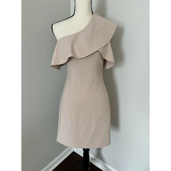NWT Elizabeth And James Jerard One Shoulder Dress Blush Pink Size 4 - Picture 2 of 9